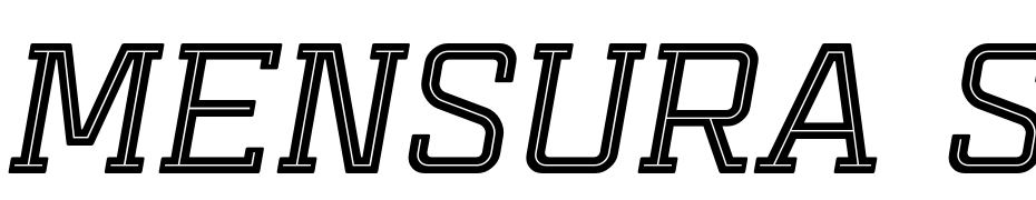 Mensura Slab Titling 3 Italic Font Download Free