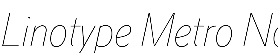 Metro Nova Pro Cond Thin Italic Font Download Free