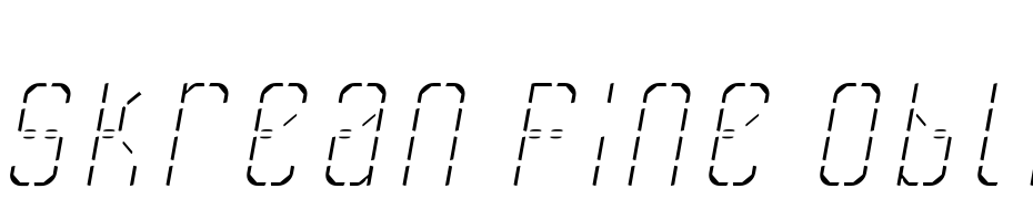 Skrean Fine Oblique Polices Telecharger