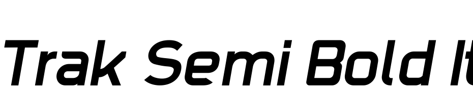 Trak Semi Bold Italic Font Download Free