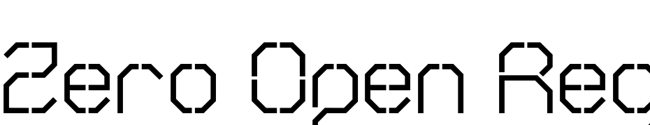 Zero Open Regular cкачати шрифт безкоштовно