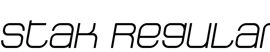 Stak Regular Oblique cкачати шрифт безкоштовно