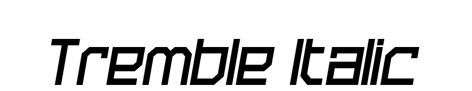 Tremble Italic Font Download Free