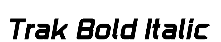 Trak Bold Italic Yazı tipi ücretsiz indir