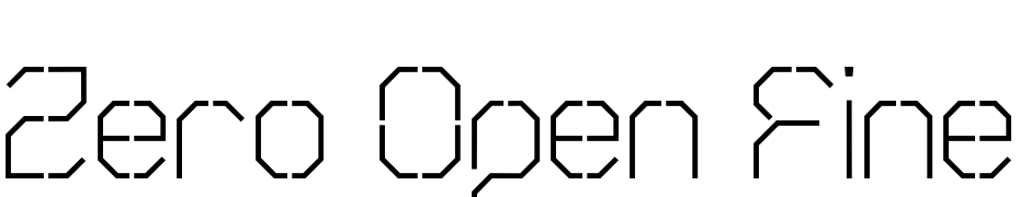 Zero Open Fine Font Download Free
