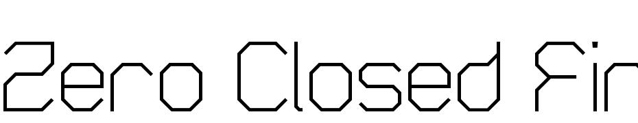 Zero Closed Fine Font Download Free