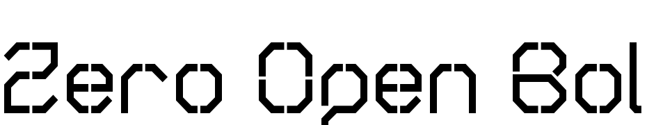 Zero Open Bold Font Download Free