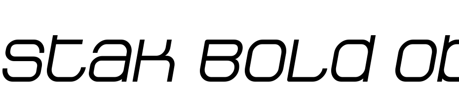 Stak Bold Oblique Font Download Free