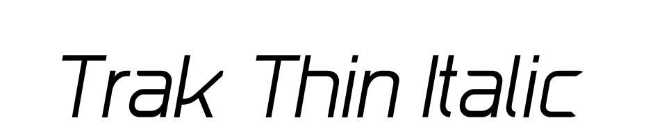 Trak Thin Italic Yazı tipi ücretsiz indir