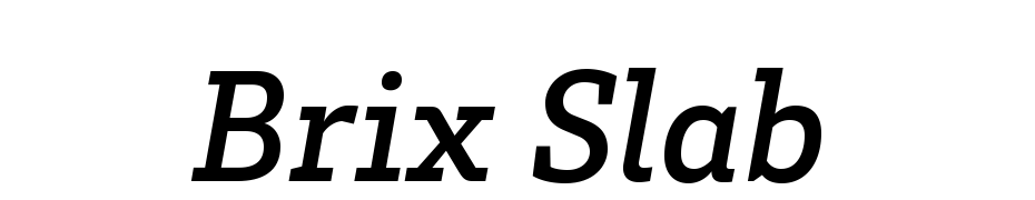 Brix Slab Medium Italic Scarica Caratteri Gratis