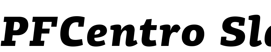 PFCentro Slab Pro Black Italic Font Download Free