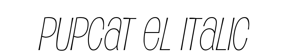 Pupcat El Italic Font Download Free