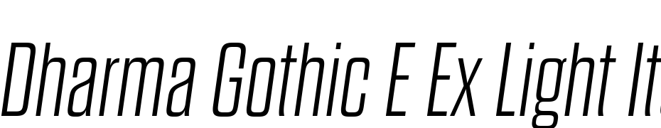 Dharma Gothic E Ex Light Italic Polices Telecharger