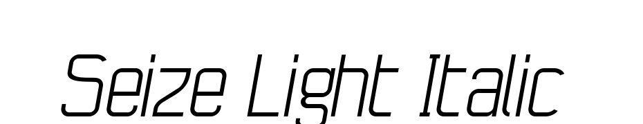 Seize Light Italic Font Download Free