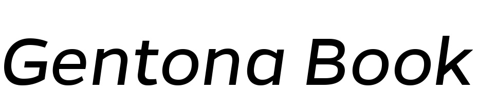 Gentona Book Italic cкачати шрифт безкоштовно