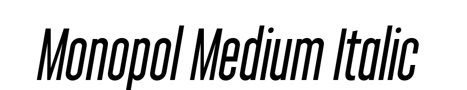 Monopol Medium Italic Font Download Free