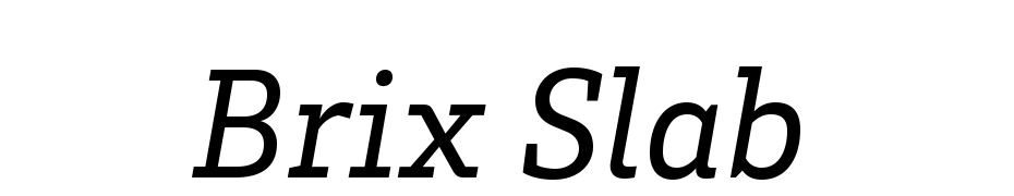 Brix Slab Regular Italic Font Download Free