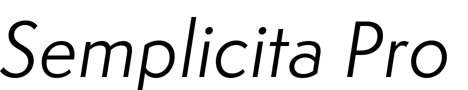 Semplicita Pro Italic Font Download Free