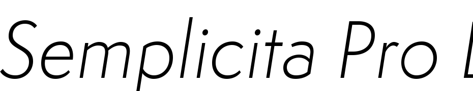 Semplicita Pro Lt It Font Download Free