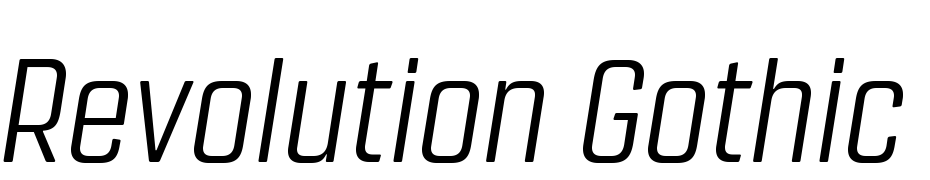 Revolution Gothic Light It Font Download Free