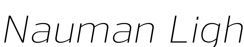 Nauman Light Italic Font Download Free