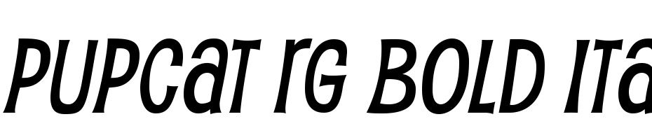 Pupcat Rg Bold Italic Font Download Free