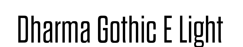 Dharma Gothic E Light Font Download Free