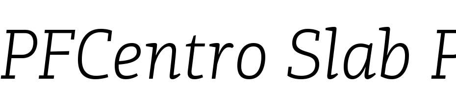 PFCentro Slab Pro Light Italic Font Download Free