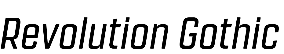 Revolution Gothic Regular It Font Download Free