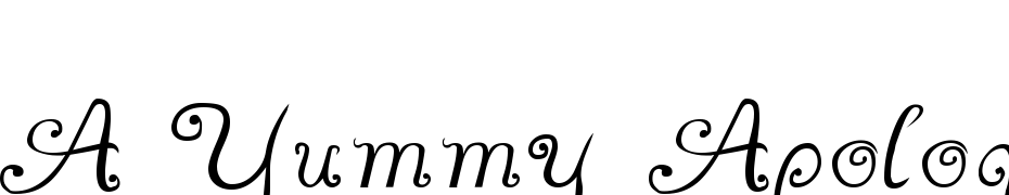 A Yummy Apology Font Download Free