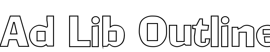 Ad Lib Outline Regular Font Download Free