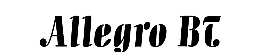 Allegro BT Font Free Download