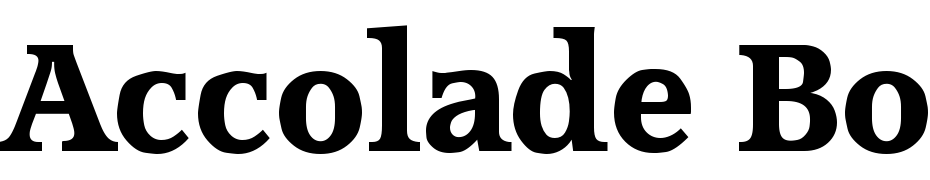 Accolade Bold Font Download Free