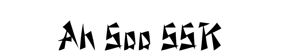 Ah Soo SSK Font Download Free