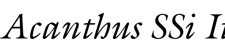 Acanthus SSi Italic Font Download Free