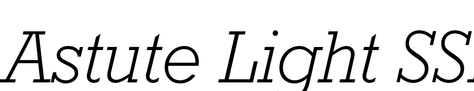 Astute Light SSi Light Italic Font Download Free