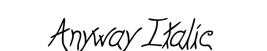 Anyway Italic Font Download Free