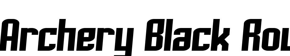 Archery Black Rounded Italic Font Download Free