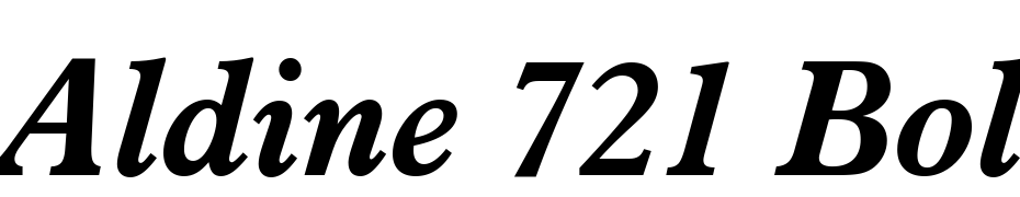 Aldine 721 Bold Italic BT Font Download Free