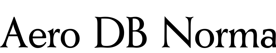 Aero DB Normal Font Download Free