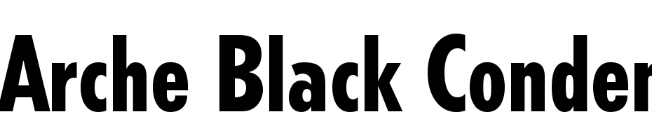 Arche Black Condensed SSi Black Condensed Scarica Caratteri Gratis