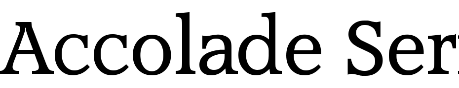 Accolade Serial Regular DB Font Download Free