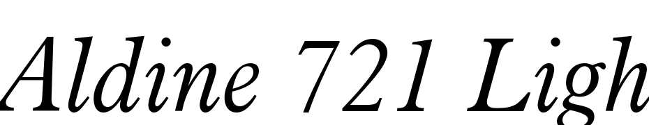Aldine 721 Light Italic BT Font Download Free