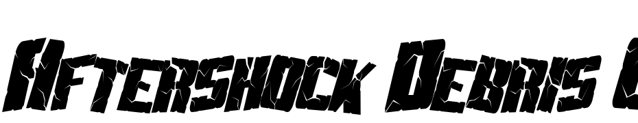 Aftershock Debris Condensed Italic Font Download Free