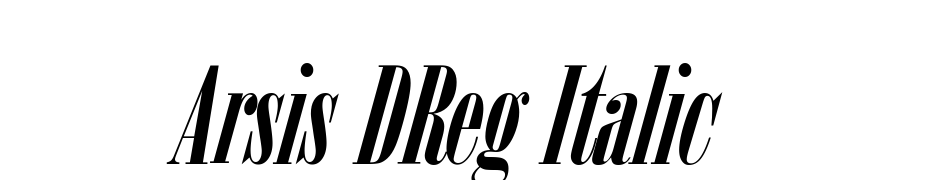 Arsis DReg Italic Font Download Free