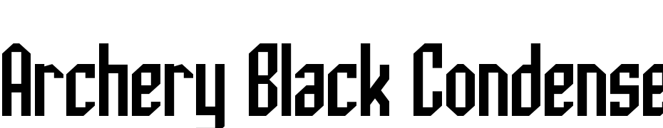 Archery Black Condensed Polices Telecharger