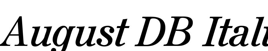 August DB Italic Font Download Free