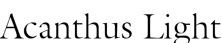 Acanthus Light SSi Light Font Download Free