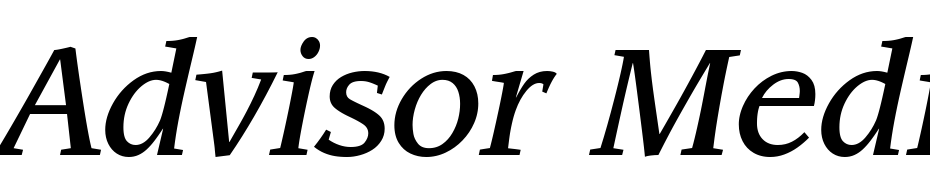 Advisor Medium SSi Medium Italic Yazı tipi ücretsiz indir