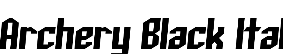 Archery Black Italic Font Download Free